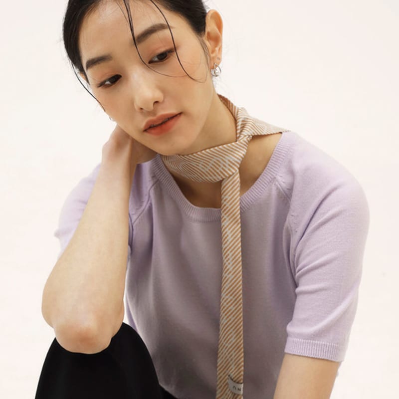 

ONSZ Striped Logo Twilly Scarf Beige