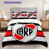 River Plate Logo Pattern Bedding Quilt Set Quilt Cover Pillowcase Home Decoration Birthday Gift (1 * Duvet Cover + 2 * Pillowcase, Without Core)