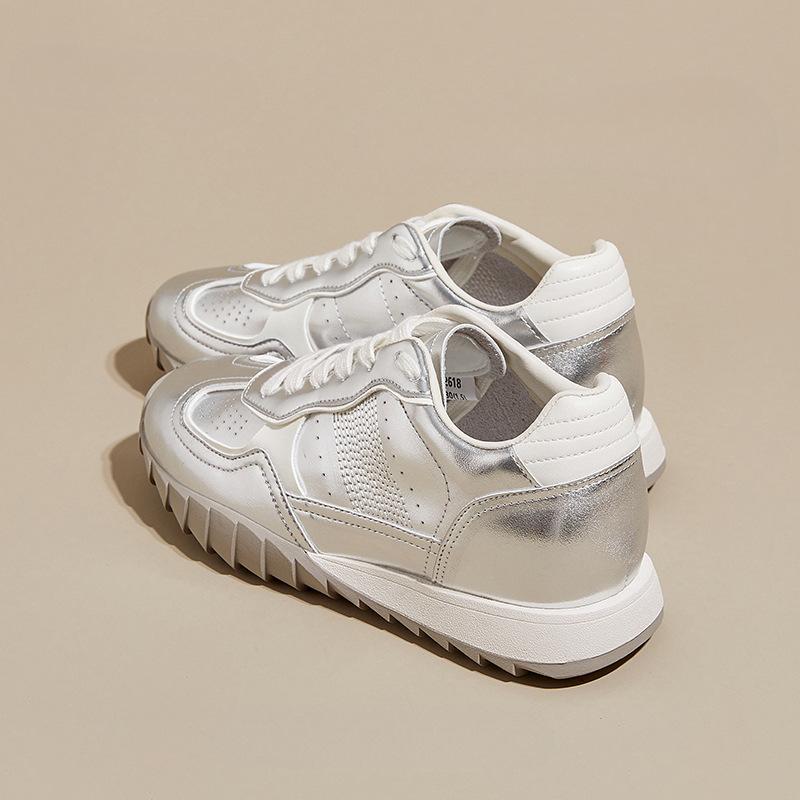 Shoes women's casual sports shoes 2025 new summer breathable platform white shoes Forrest Gump shoes retro German training shoes