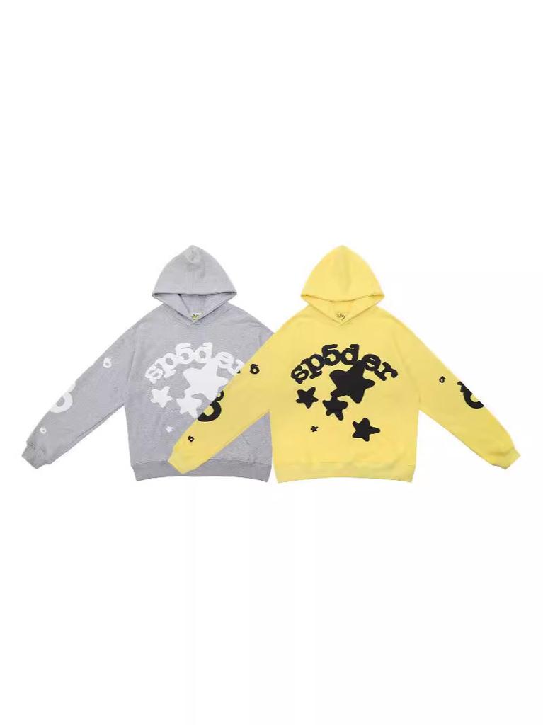 American Trendy Brand Sp5der 555555 Spider Web High Street High Quality Pure Cotton Terry Men's and Women's Hoodies Sweater