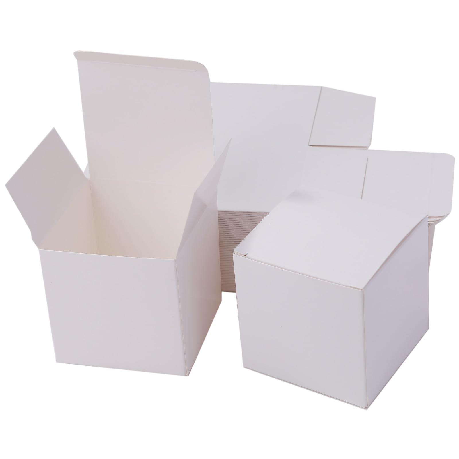 

Rubonarie Mini Gift Boxes, Paper Boxes, Small Boxes, Gift Wrapping Boxes, White, 50 Boxes (White, 9x9x9cm)