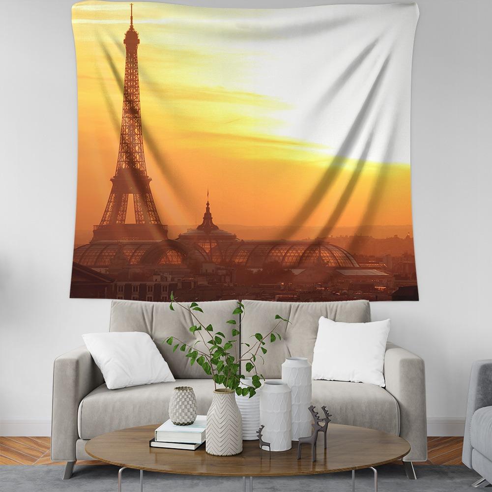 Париж Эйфелева башня Узор Подвесной Ткань Спальня Гостиная Гобелен Домашнее Настенное — фото 10