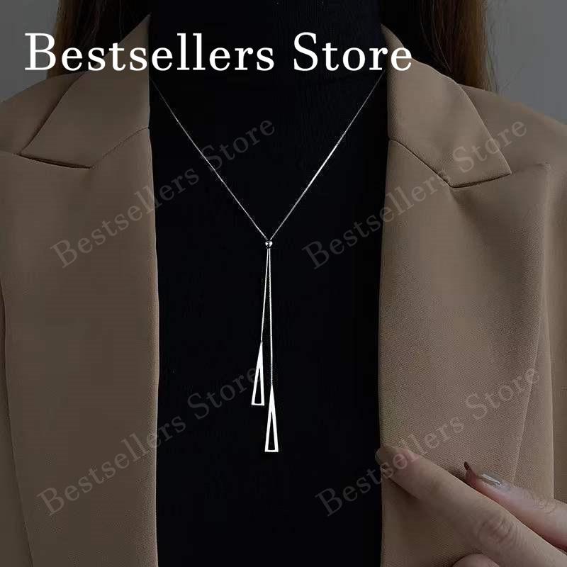 Fashion 925 Sterling Silver/Gold-Plated Tassel Pendant Necklace for Women - Charm Jewelry Gift