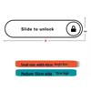 Self-Adhesive Sliding Unlock Text Wall Stickers for Mobile or Home Glass Doors