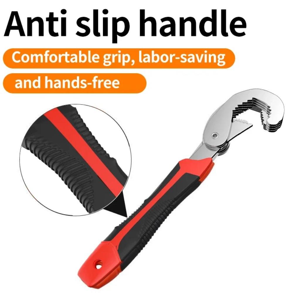 High Carbon Steel Adjustable Universal Wrench - Double Open End Multifunctional Spanner for Manual Hardware & Repair