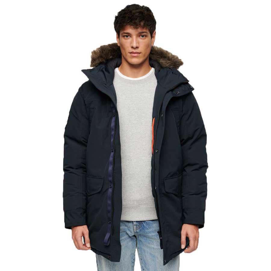 Superdry Damen Eclipse Navy Parka "Everest Faux Fur Parka Jacket" Mit Kapuze Kunstfaser Loose Fit erhältlich in Größe L/S/XL/XXL/3XL von Baur - Bild 4