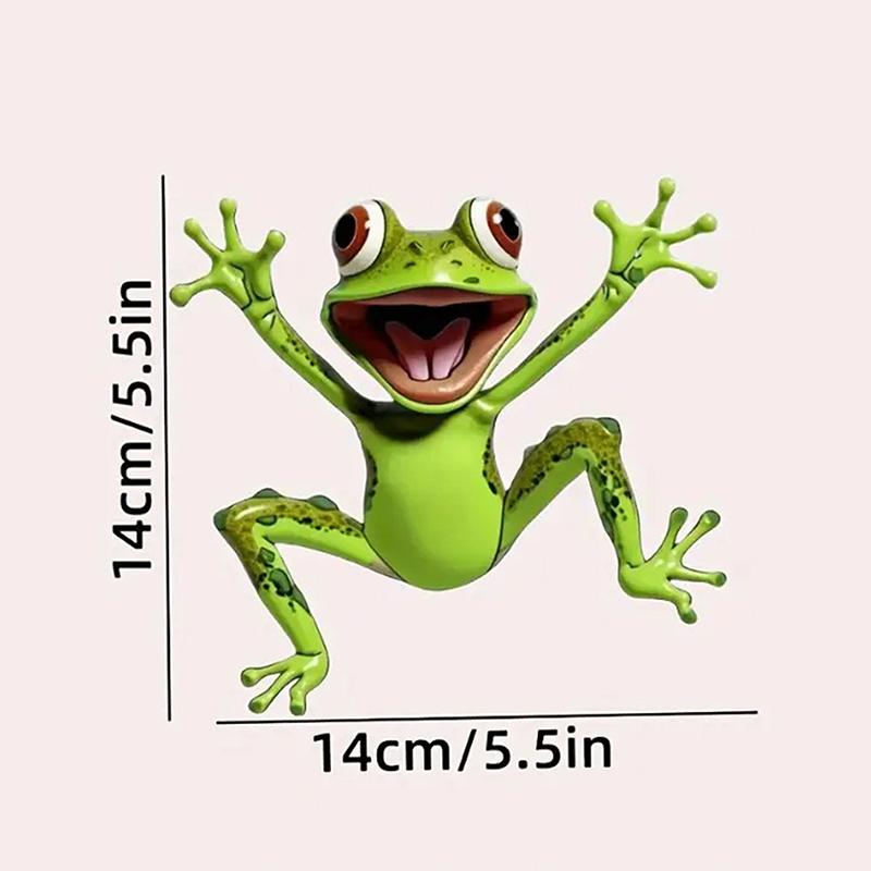

New 1Pc Green Frog Jump Funny Car Sticker For Laptop, Water Bottle, Phone, Car Truck, Van, Motorcycle, Vehicle Paint Window