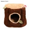 Yousheng Hamster Nest Lovely Appearance Stump Design Flannel Comfortable Squirrel Bed Hammock for Small Animals