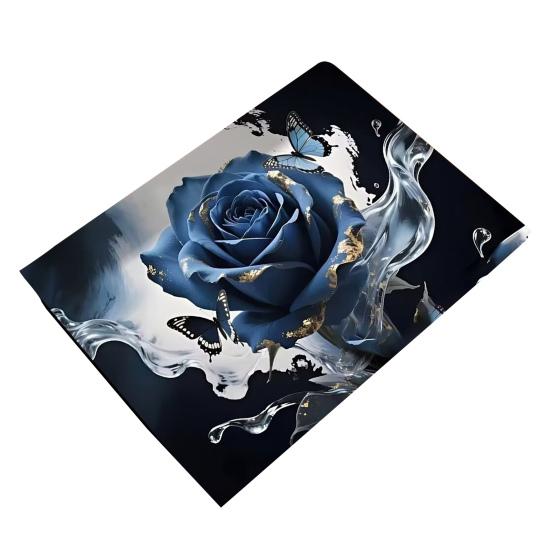 Yousheng 3D Rose Floor Mat Flower Pattern Non-Slip Bath Mat Realistic Rose And Butterflies Bathroom Rug for Entrance Bedroom Living Room