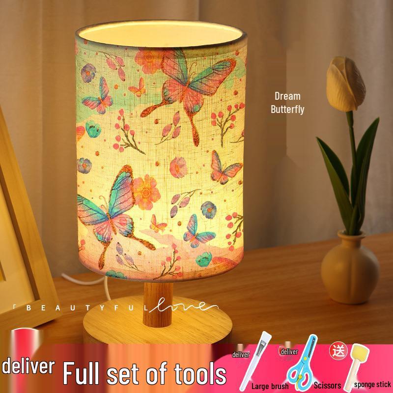 Dried Flower Embossed Table Lamp DIY Kit - Creative Gift for Team Building and National Day Festivities