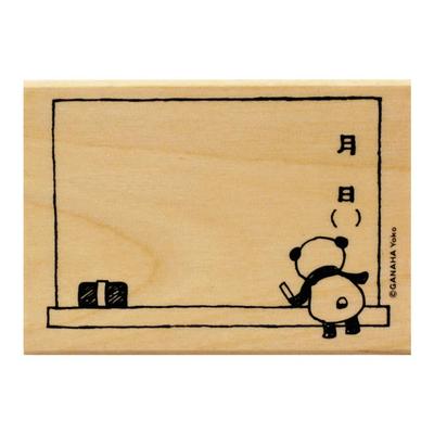 Face Animal Stamps Children's [Planner Edition] Chalkboard/Panda 1676-003