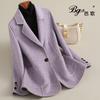 Autumn New Double-sided Wool Short Small Suit Coat Slim-fitting High-end Small Woolen Coat Women