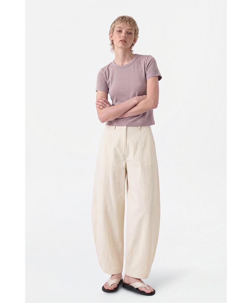 Jaa [Jaah] Round Silhouette Pants Cream