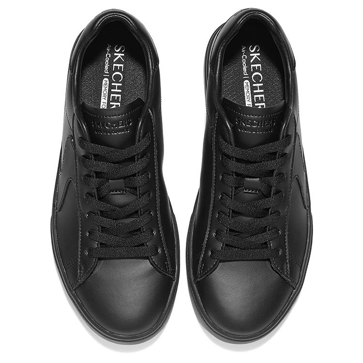 Skechers Kids Fashion Casual Classic Shiny Lace-Up Low-Top Sneakers Kids sneakers Black 310095L-BBK