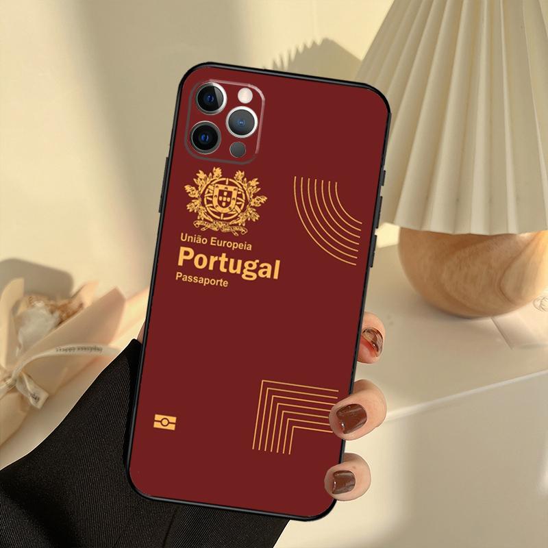 Portugal Passport Print Case For iPhone 11 12 13 14 15 Pro Max Cover For iPhone 13 12 Mini XR X XS Max 7 8 Plus SE 2020