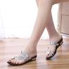 Fashion 2025 Fashion Ladies Shoes Pinch Toe Women's Slippers New Crystal Outdoor Casual Summer Comfortable Best Seller Wedge Slippers