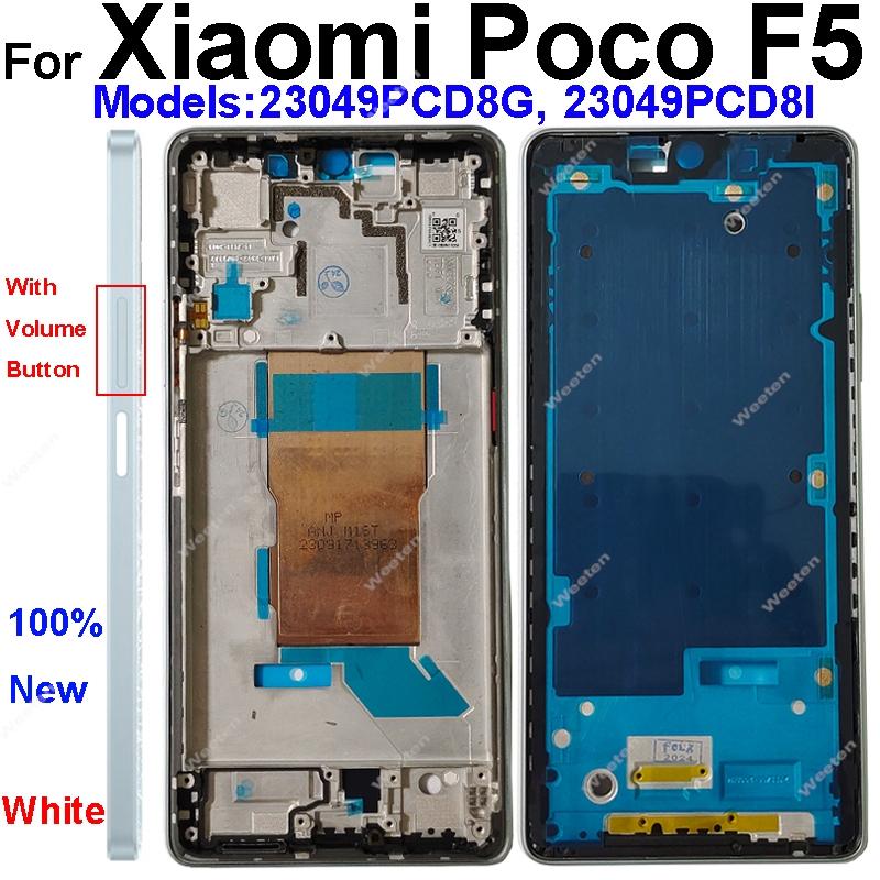 Mittelrahmen Gehäuse für Xiaomi Poco F5 Poco F5 Mittelrahmen Halter Abdeckung mit Linsenrahmen Lautstärketaste Ersatz Reparaturteile