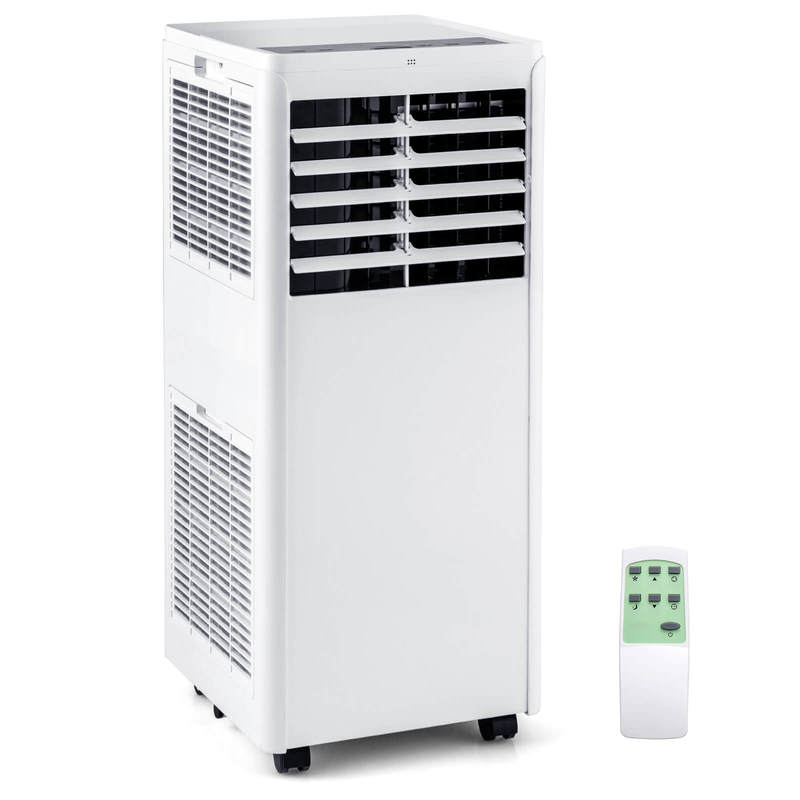 

8000 BTU Portable Air Conditioner with Dehumidifier & Fan Sleep Mode & 24H Timer US білий
