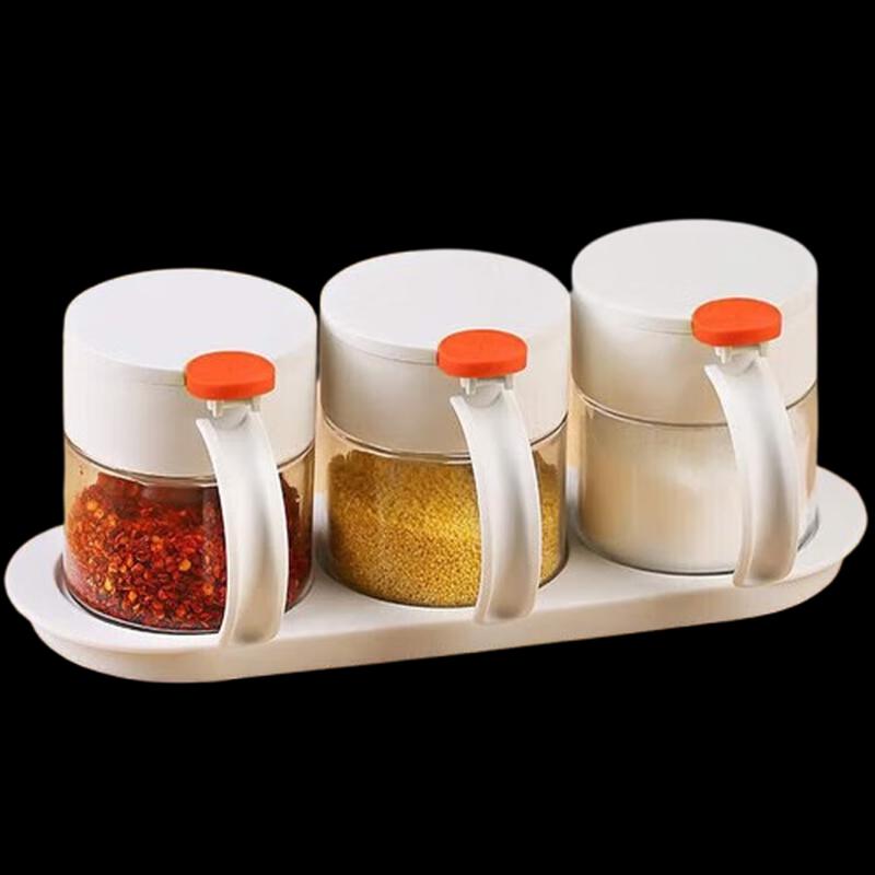 Chahua Round Dot 3-Piece Glass Seasoning Set