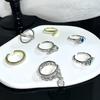 Niche Design Eyes Full Of Diamonds Zir*****Pen Ring Cold Wind Personality High Sense Fashion Stacking Ring