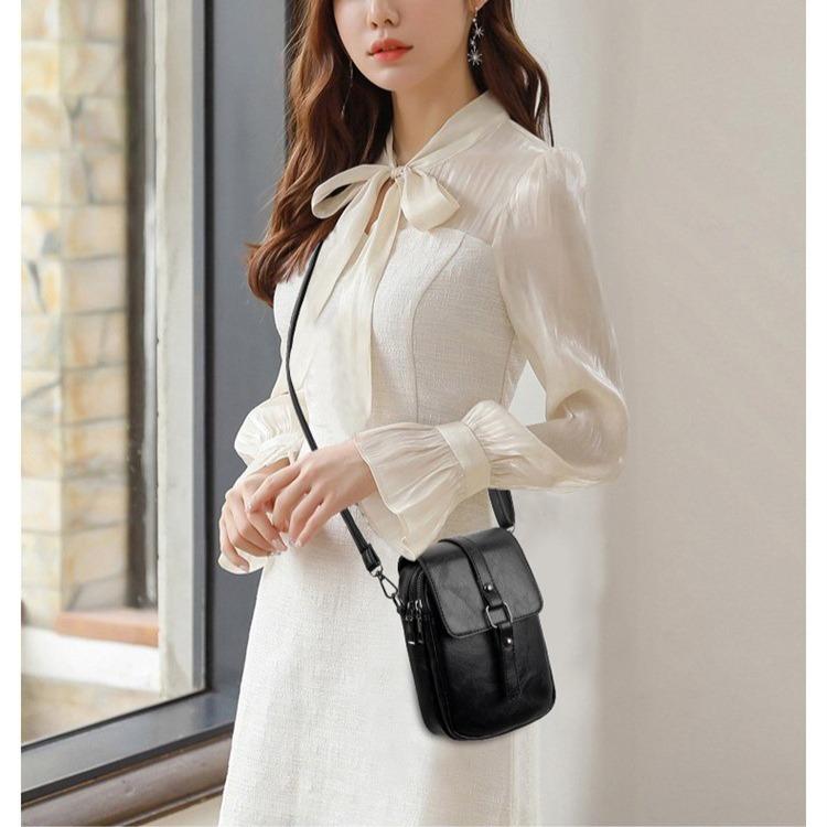 Geöltes Leder Retro Crossbody Handytasche für Damen