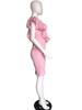 Ruffle Hem Bodycon Pencil Dress, European and American Mid-Length Style, Women's. Belt Not Included.