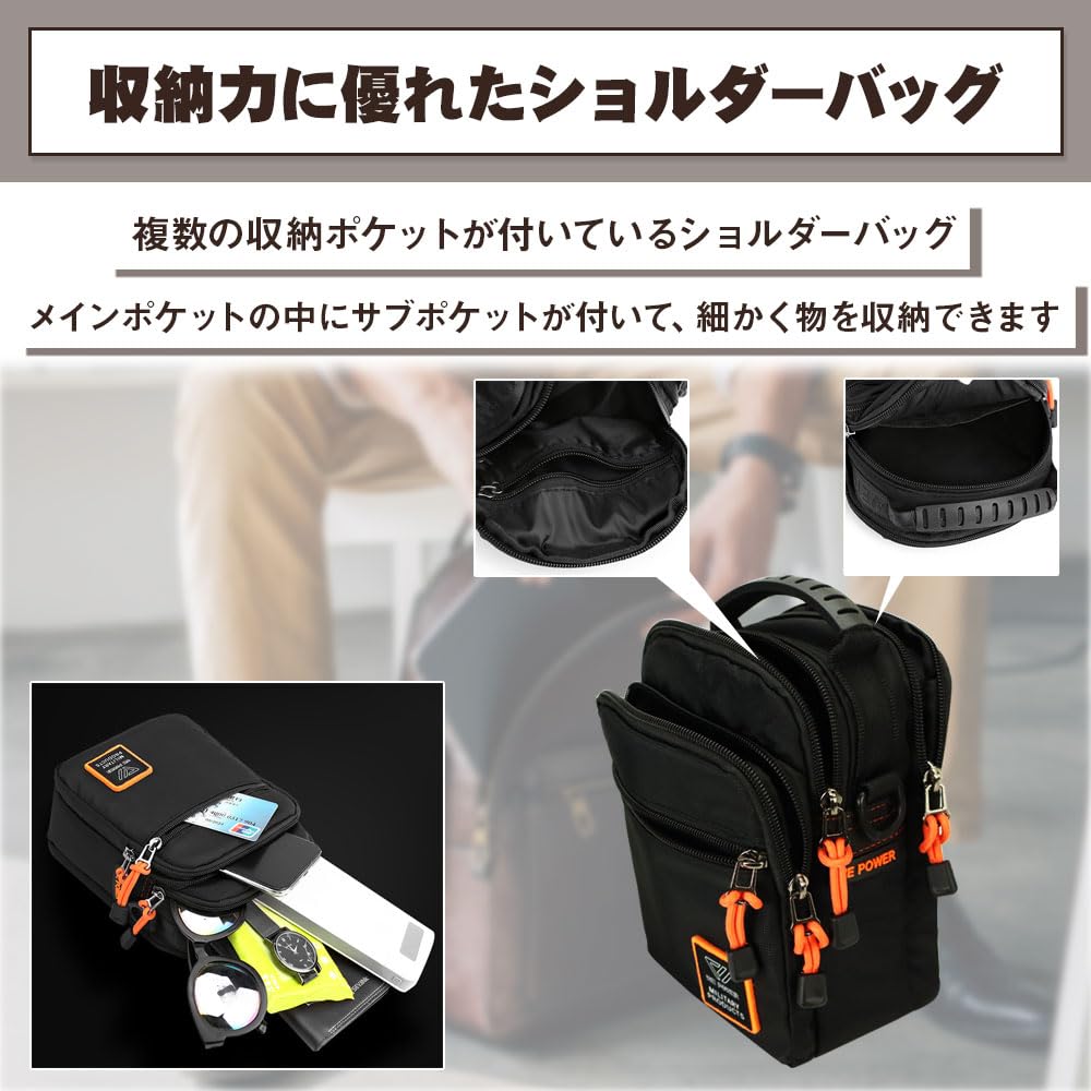 Shoulder Bag with Handle and Multiple Perfect for Outdoor and As a Waist Pouch Pockets, Activities, Travel, Shopping,