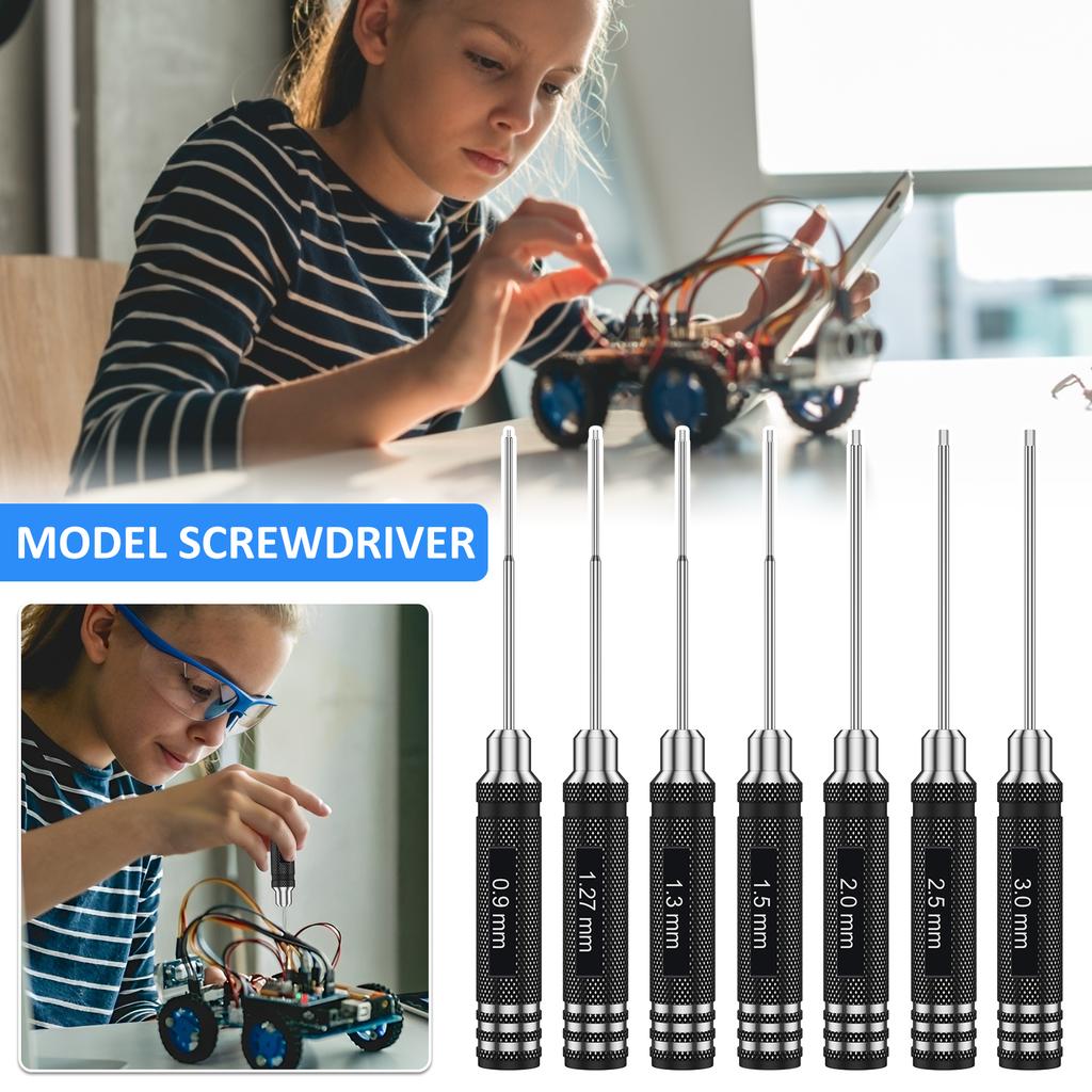 8pcs RC Hex Driver Set - 16pcs Hex Allen Screwdriver Kit Hex Nut Driver Set Wrench Key Driver Tool for Rc Car Traxxas Helicopter