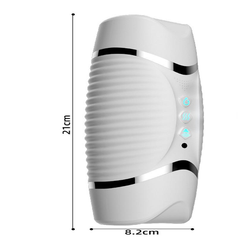 Automatic Heating Vibrating Male Masturbator Realistic Vagina Mouth Oral Blowjob Dual Channel Pocket Pussy Men Masturbation Cup