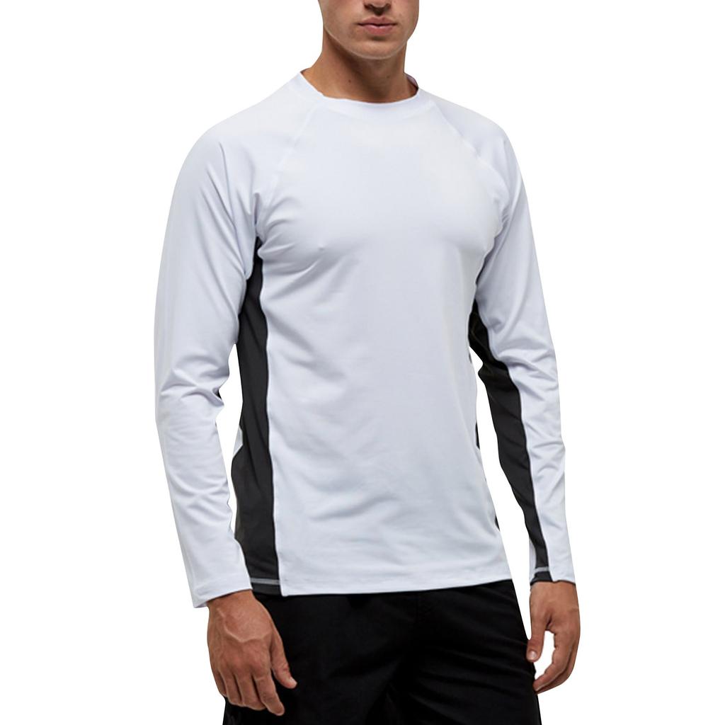 Men's Long-Sleeved Loose Sun  Clothing Upf 50+ Beach Sun  Quick-Drying Clothing Men's Surfing Clothing Men's Swimwear