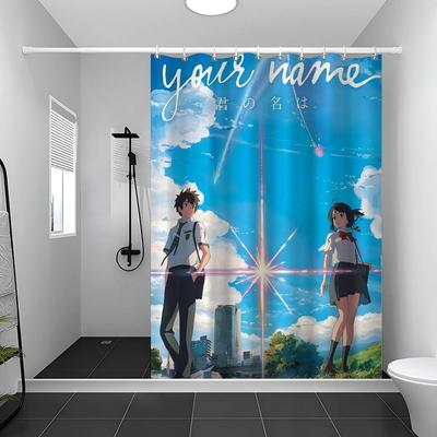 Japan Anime Y-Your Name Waterproof Fabric Shower Curtain Bathroom Decoration Curtain Home Hawaiian Style Shower Curtain