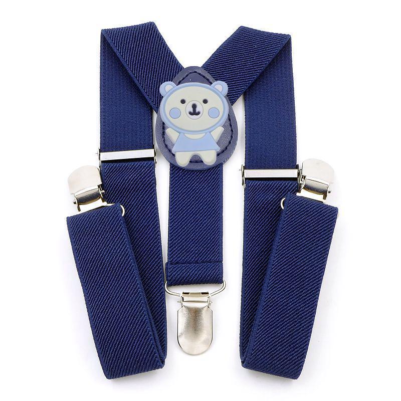 Beige Cartoon-Hosenträger in Y-Form mit 3 Clips für Jungen und Mädchen