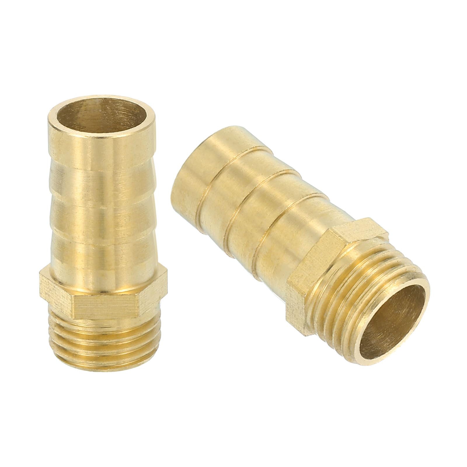 uxcell Brass Hose Barb Fittings, 1/2  Barb x G 1/4 Female Brass Barb Pipe 12.7mm×G 6.4mm золотой