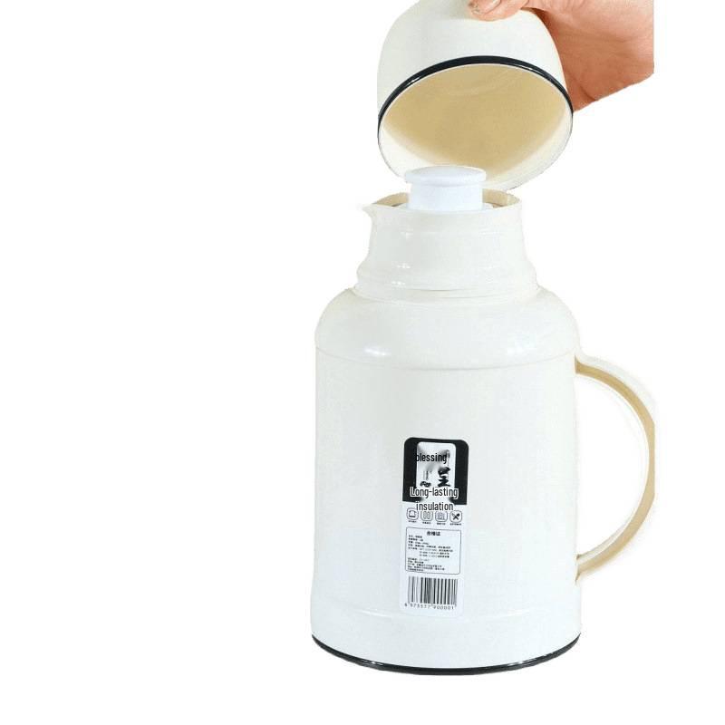 Fucheng Portable Large-Capacity Insulated Thermos - White/Orange/Green Glass