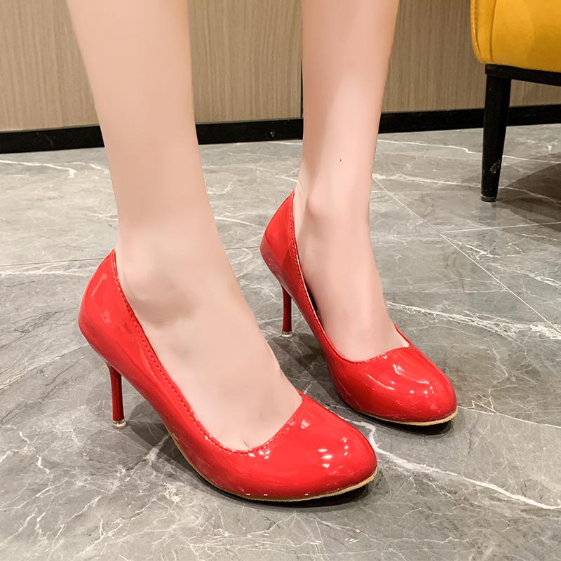 2024 New Pumps Fashion High Heels 35-43 Plus Size Women Shoes Stiletto Banquet Wedding Shoes Sexy Round Toe Ladies Party Shoes