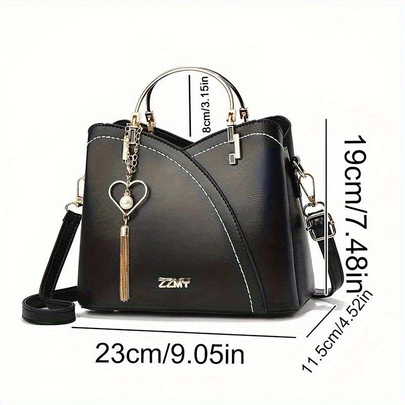 

Новая трендовая сумка контрастного цвета большой вместимости, модная наплечная сумка-кроссбоди чёрный