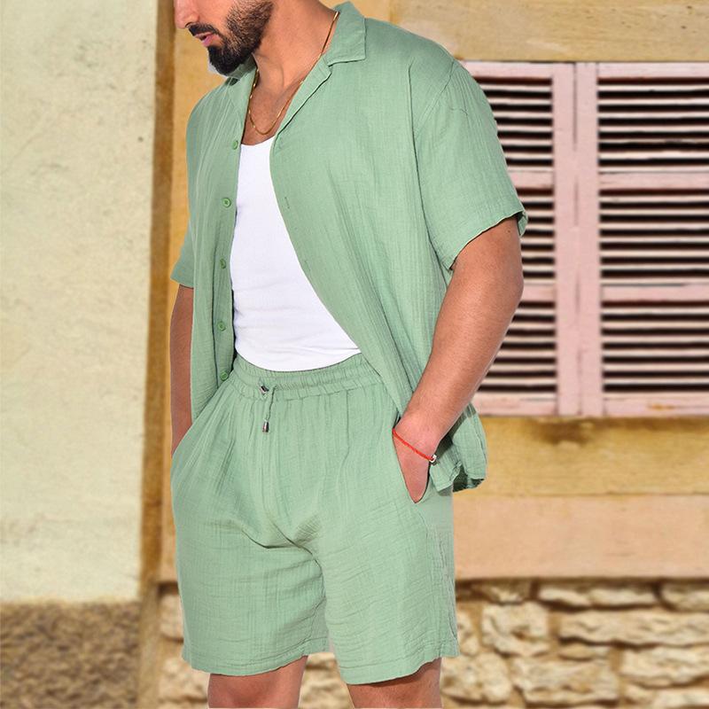 Summer Sports Suit Men's Summer Loose Short-sleeved T-shirt Shorts Men's Thin Section Suit