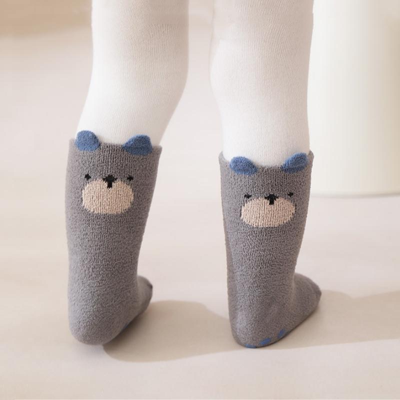 Baby Toddler Boy Girl Socks Warm Children's Floor Home Socks Anti Slip Casual Cute Kids Socks For Girls Boys 0-5Years Autumn Winter
