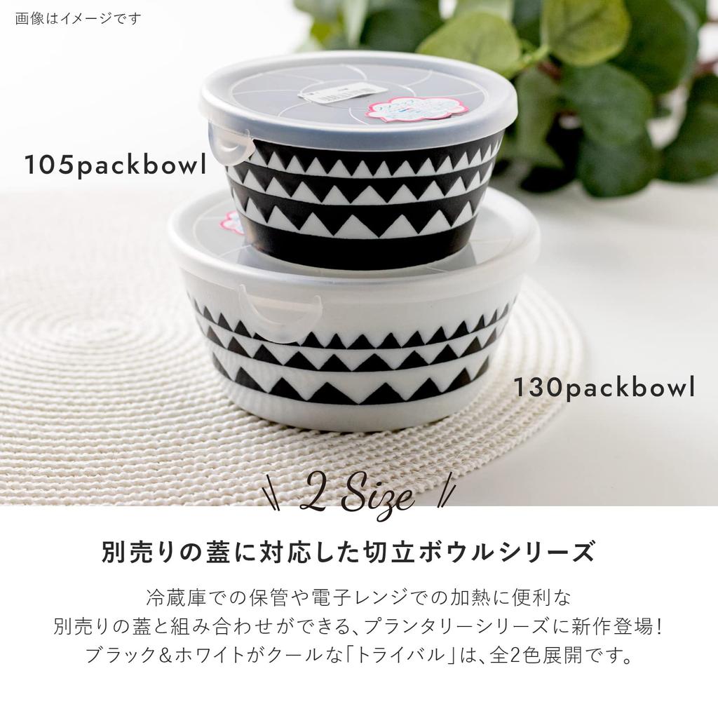 Minoru Pottery Mino Ware PLANTAREE-TRIBAL- 130 Pack Bowl, White, Set of 2