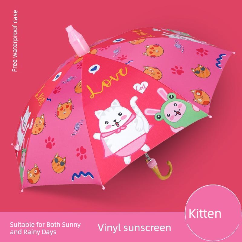 Children's Umbrella, Waterproof Cover for Kindergarten and Primary School Students, Safety Automatic Umbrella, Cute Cartoon for Boys and Girls