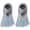 Women's Anti-Slip Yoga & Pilates Five-Toe Socks - Summer Thin, Pure Cotton Toe Separator Boat Socks