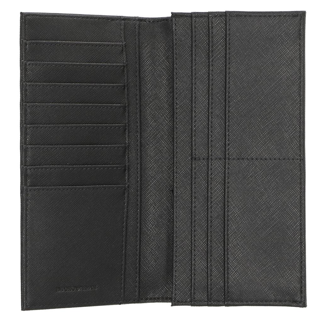 Emporio Armani Long Wallet Black Men's Y4R170Y138E, [Used]