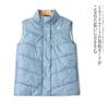 Trade European and American Single Women Cotton-padded Vest Autumn and Winter New Stand Collar Sleeveless Waistcoat Versitile Fashion Vest Vest