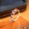 S925 Silver Ring Women's Natural Crystal Stone High-end Jewelry Niche Light Luxury Open Ring