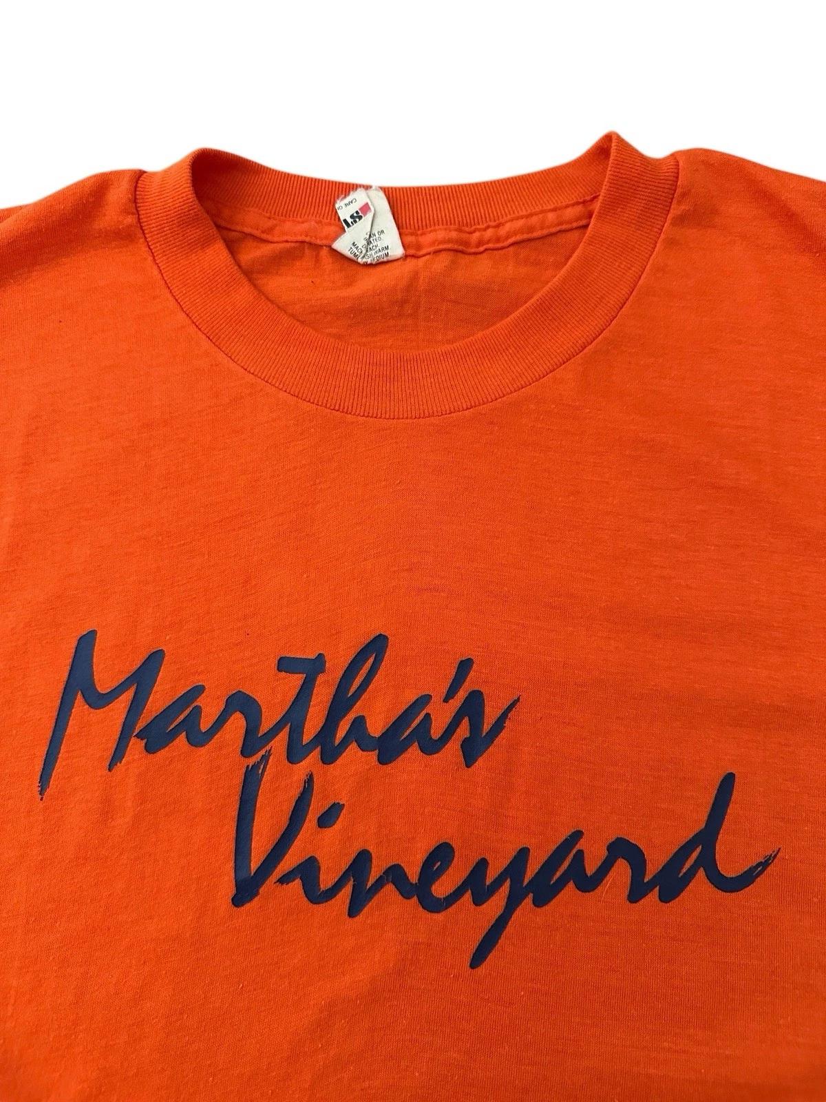 

Vintage 1983 Hanes Turquoise Martha’s Vineyard T Shirt Medium SS Made USA M