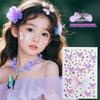 Children's Sequin Eyeshadow & Butterfly Rhinestone Stickers - Glue-Free, Self-Adhesive Stage Makeup for Performances