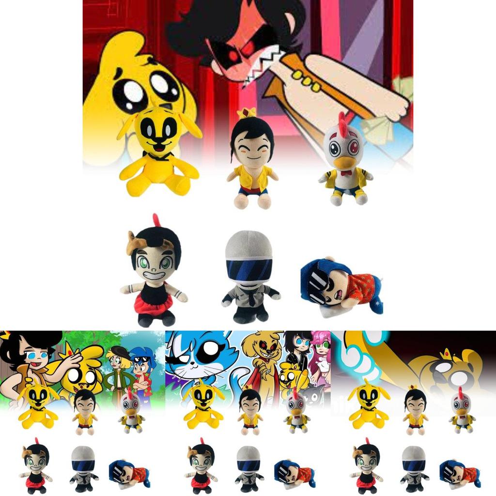 Adorable Mikecrack Yellow Dog Rooster Mask Plush Toy 25cm Soft And Comfortable For Kids