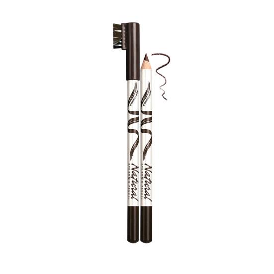 Ołówek, twardy, odporny na pot kosmetyk do brwi, drewniany, nie rozmazujący się długopis do brwi z pędzelkiem dla kobiet
