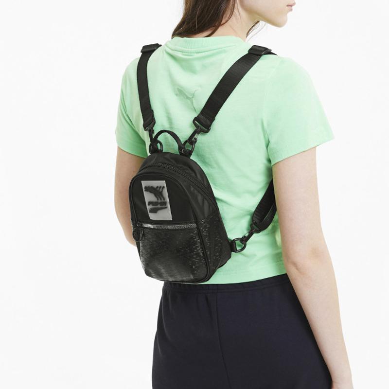 Puma Prime Time Minime Casual Sports Backpack Women Backpack Black 077848-01