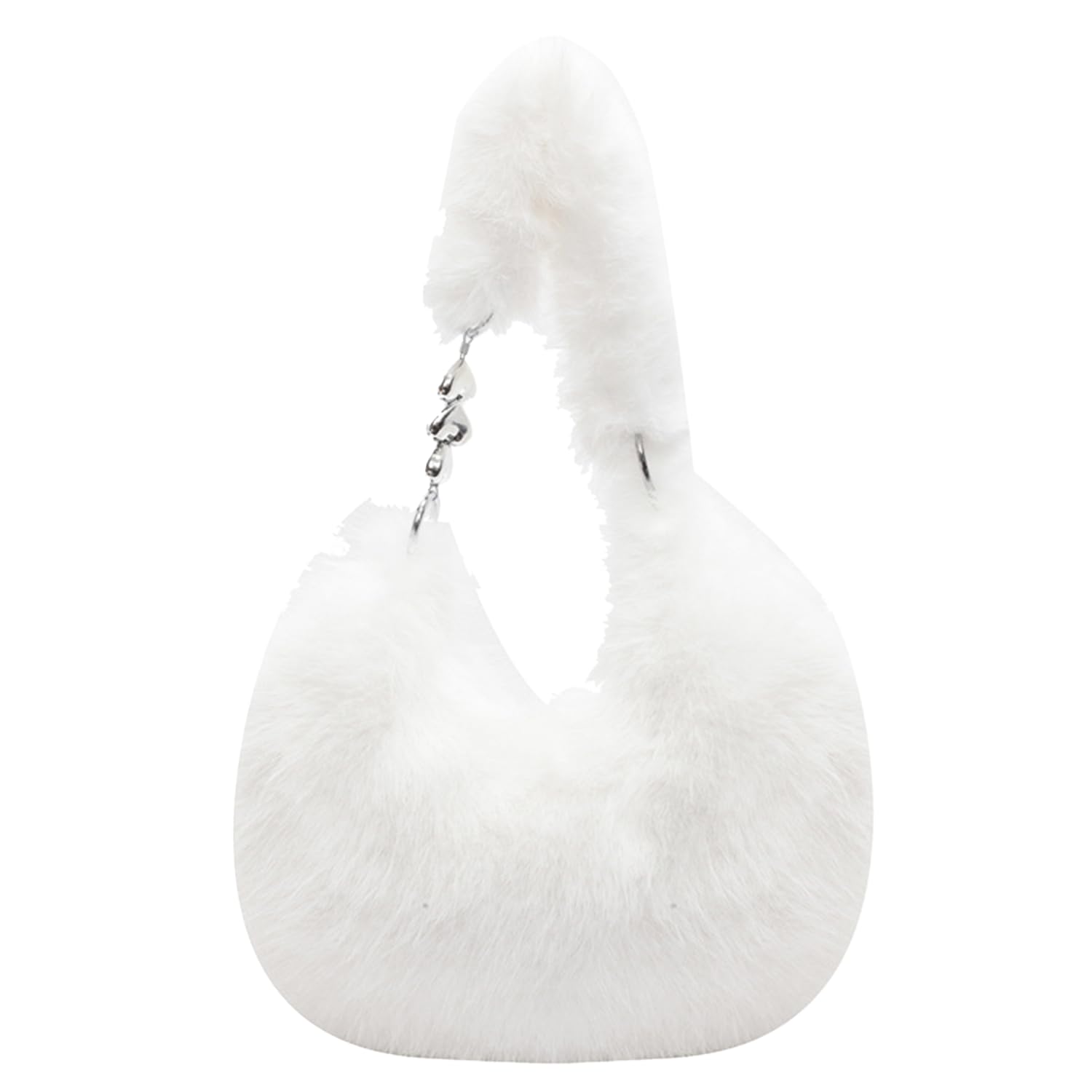 

Lapimou Fluffy Fur Bag, Chain Shoulder Bag, Handbag, One-Shoulder Bag, Faux Fur, Women s, Small, 2-Way, Large Capacity, Stylish, Cute, Trendy,